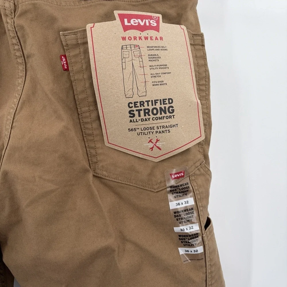 Levis 565 Loose Fit Mens 36x32 Utility Workwear Skater Carpenter Pants